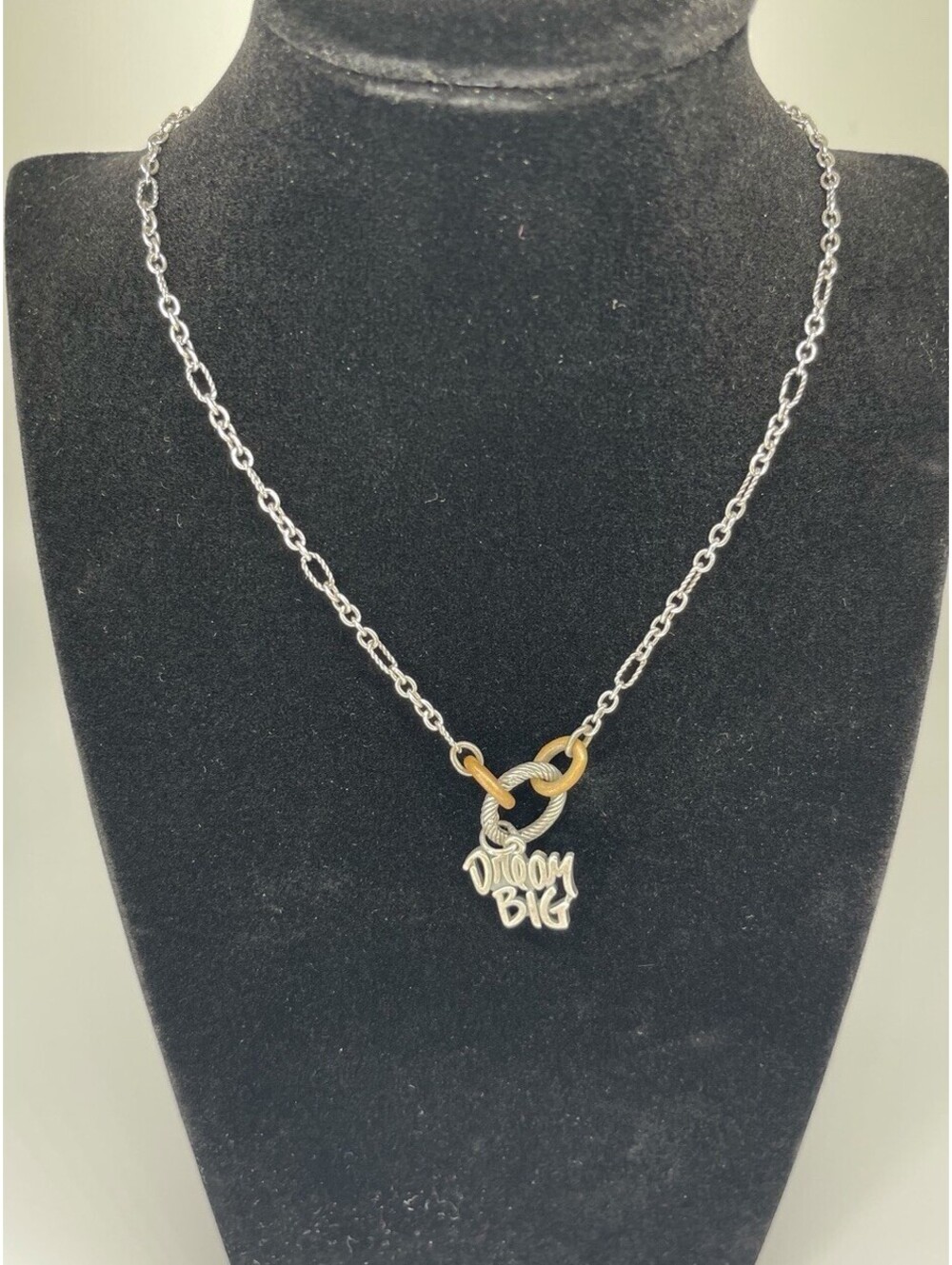 Retired James Avery 925 Silver Bronze Dream Big‎ Charm Necklace